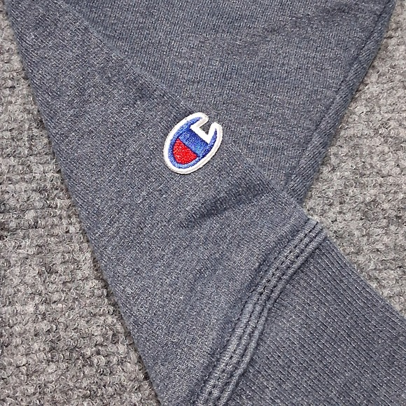 Vintage Champion Authentic Athletic Hoodie Faded Mens Size M Rare Blue 90s Retro - Picture 6 of 10